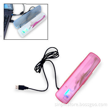 USB UV Toothbrush Sterilizer Cases, Measures 210 x 57.5 x 29.5mm with USB Connect Cable